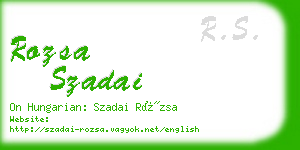 rozsa szadai business card